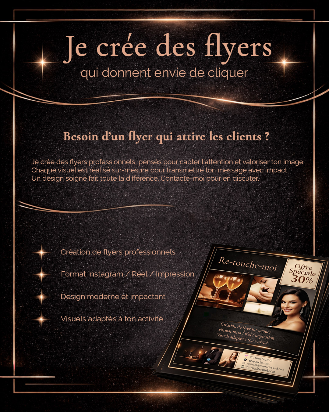 Service de création de flyer digital personnalisé.